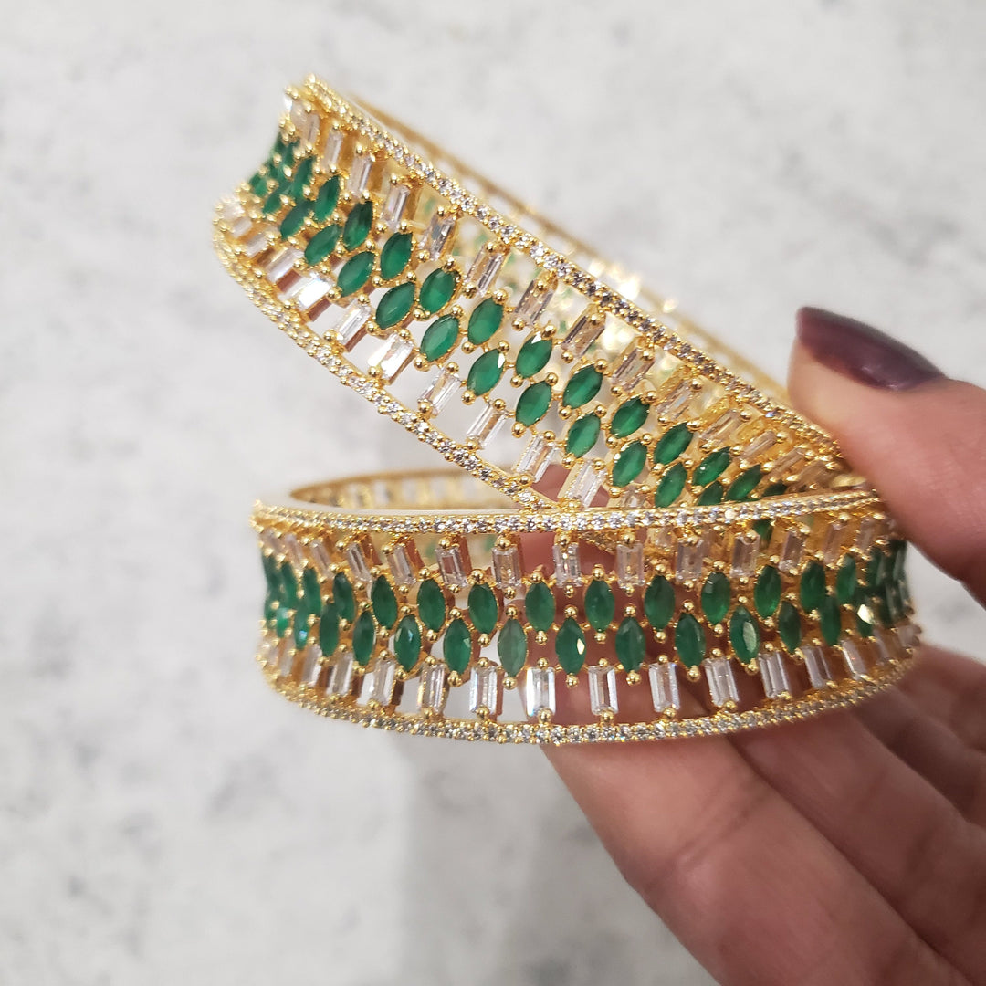 CZ emerald bangles