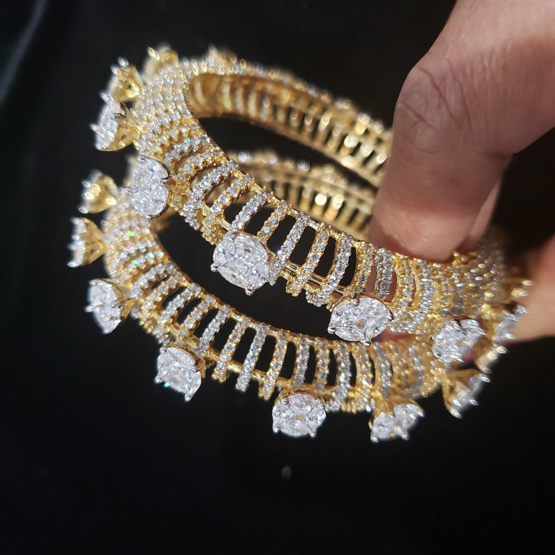 Diamond Bangles Set