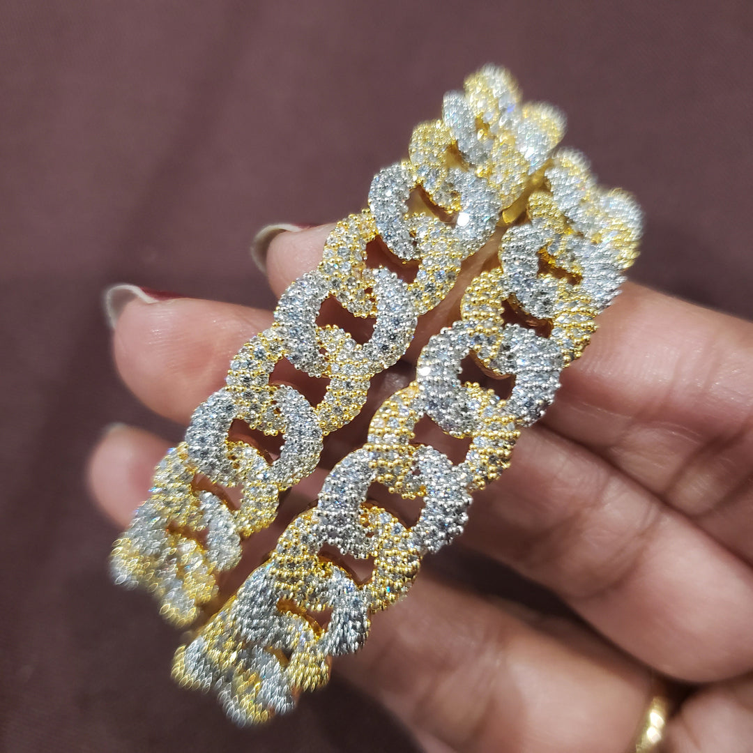 Dual tone 2 Bangle set