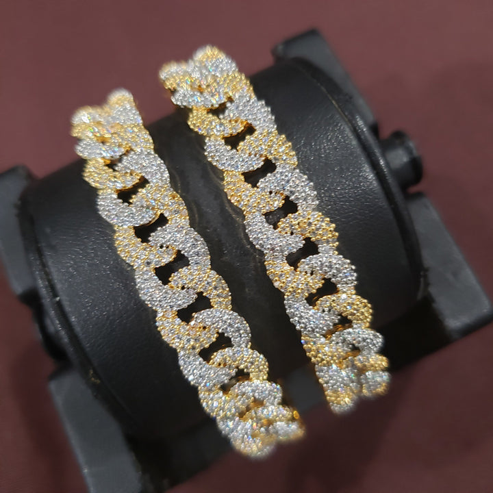 Dual tone 2 Bangle set