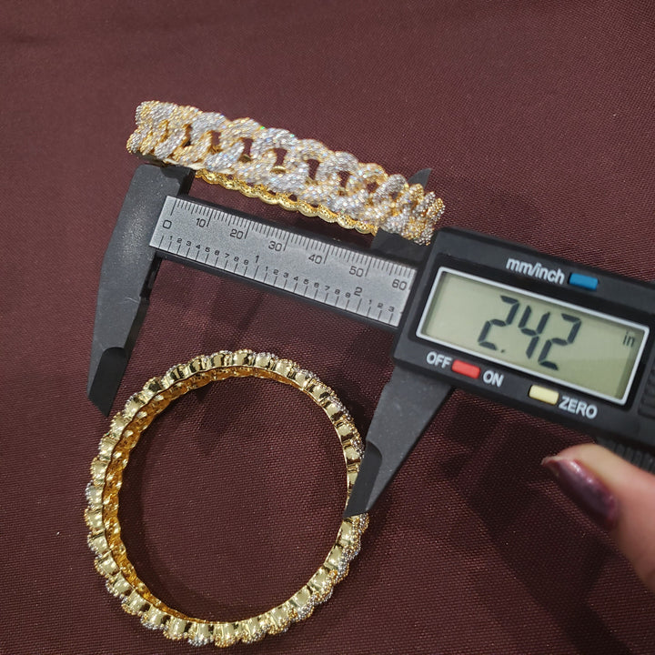 Dual tone 2 Bangle set
