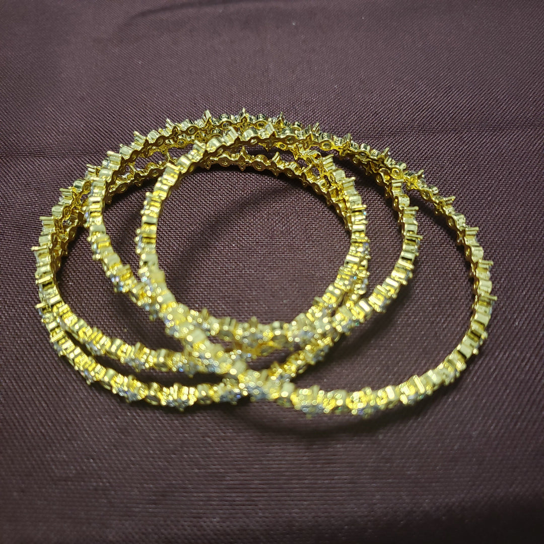White stones bangles