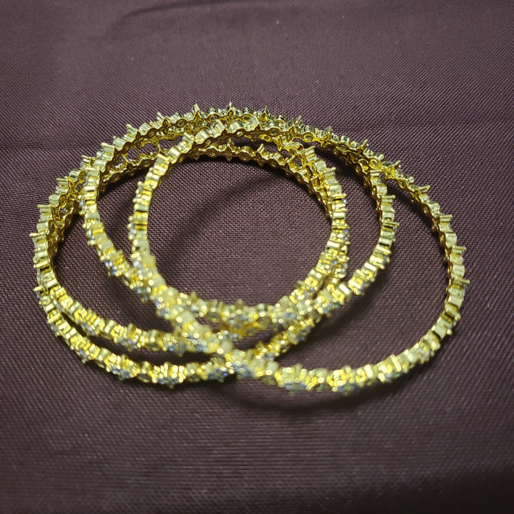 White stones bangles