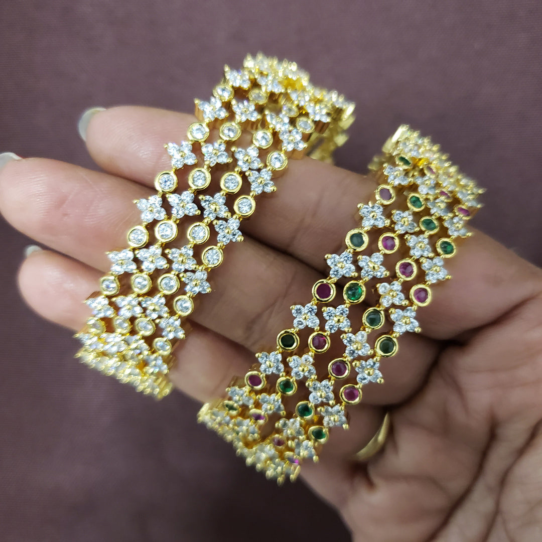 White stones bangles
