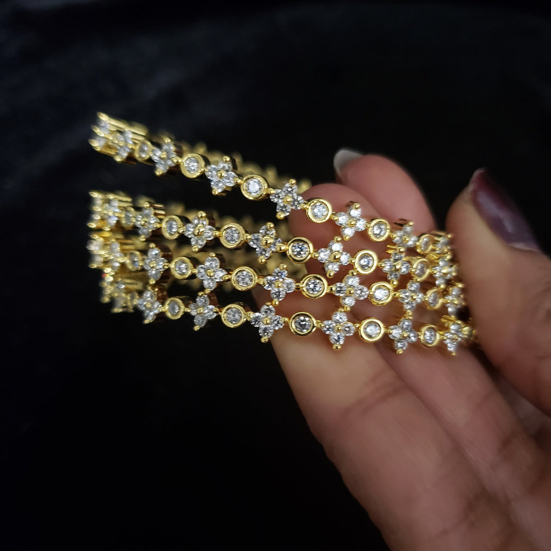 White stones bangles