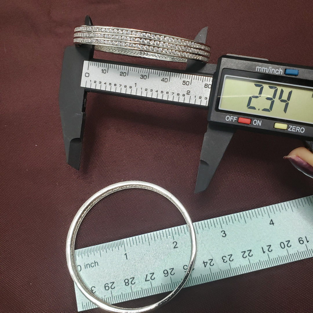sILVER TONE BANGLES