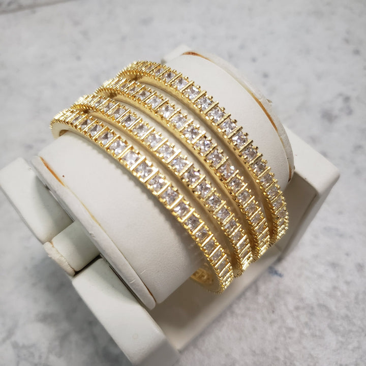 White stone CZ bangles