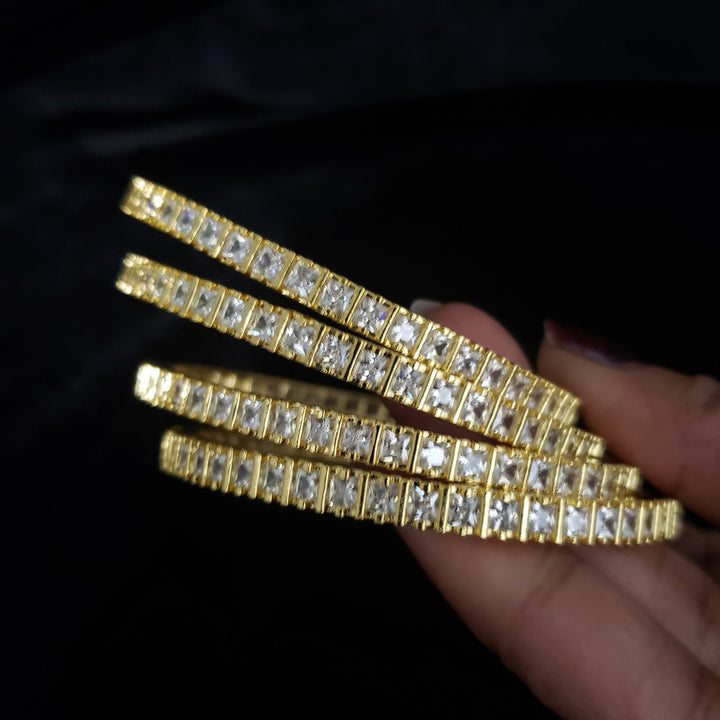 White stone CZ bangles