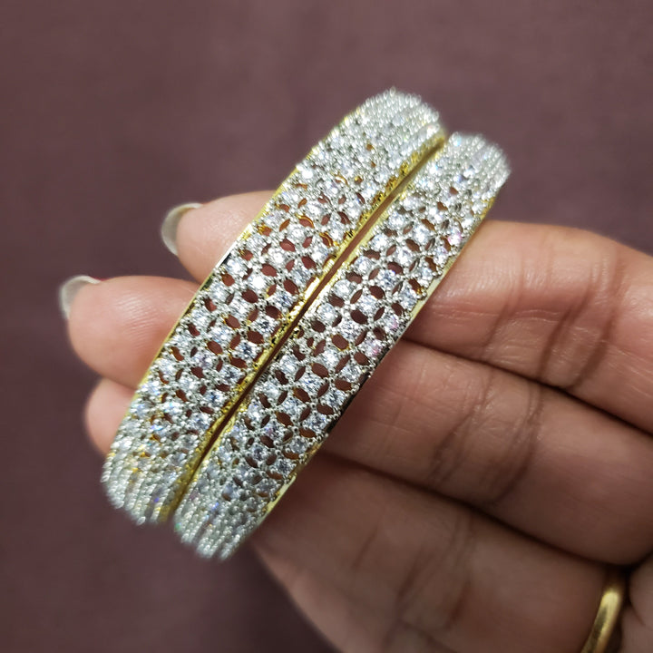 White Stone Indian Bangles