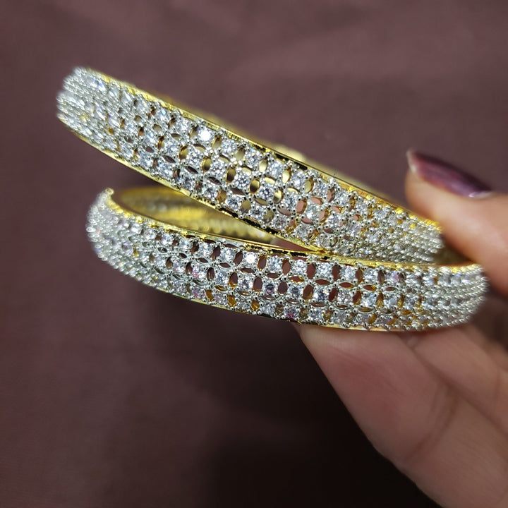 White Stone Indian Bangles