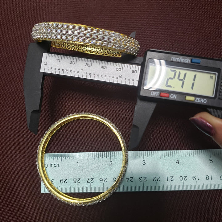 White Stone Indian Bangles