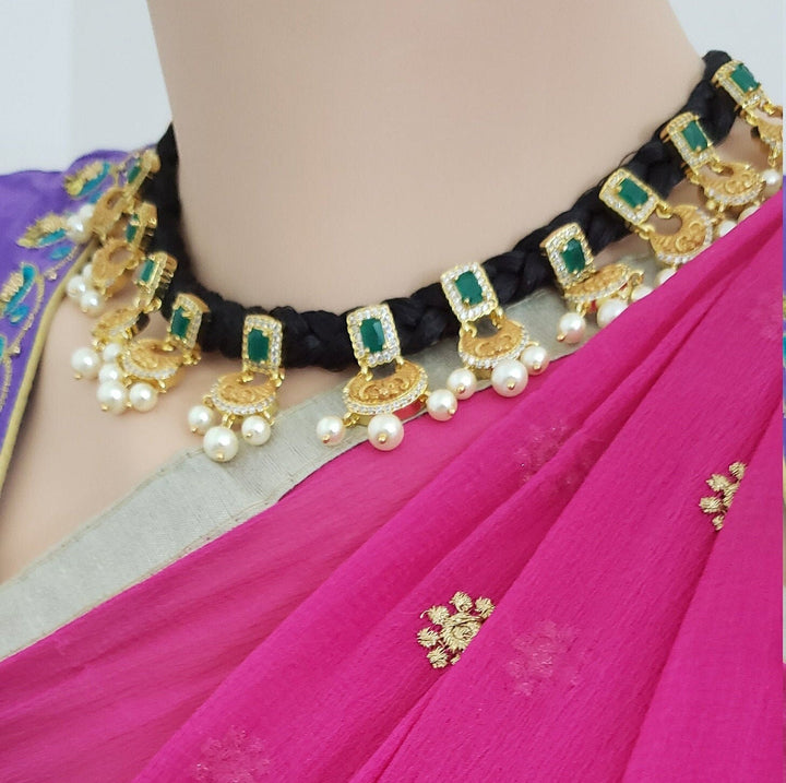 Black Silk Thread Necklace