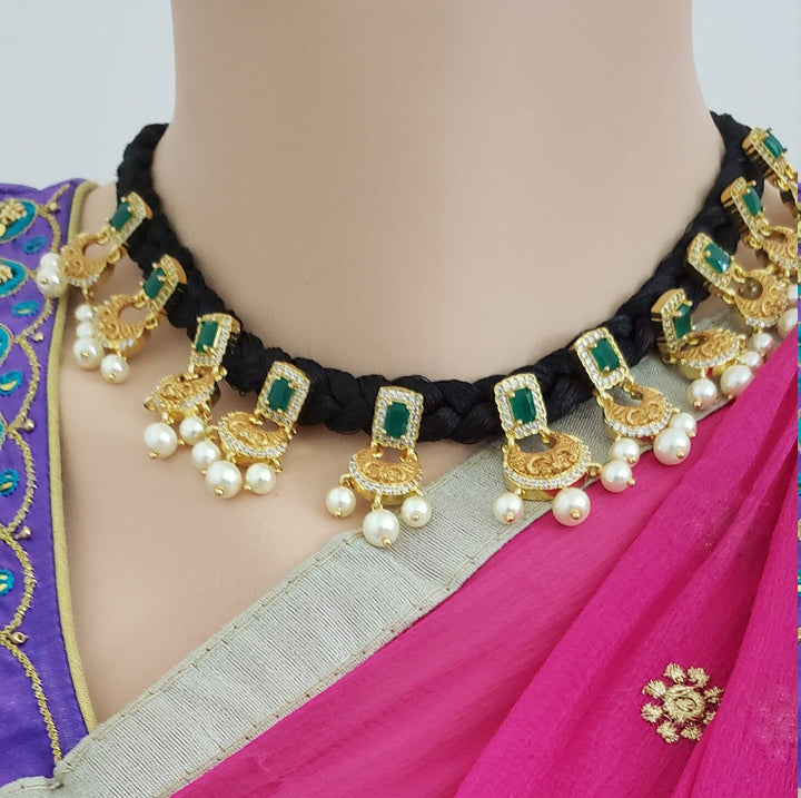 Black Silk Thread Necklace