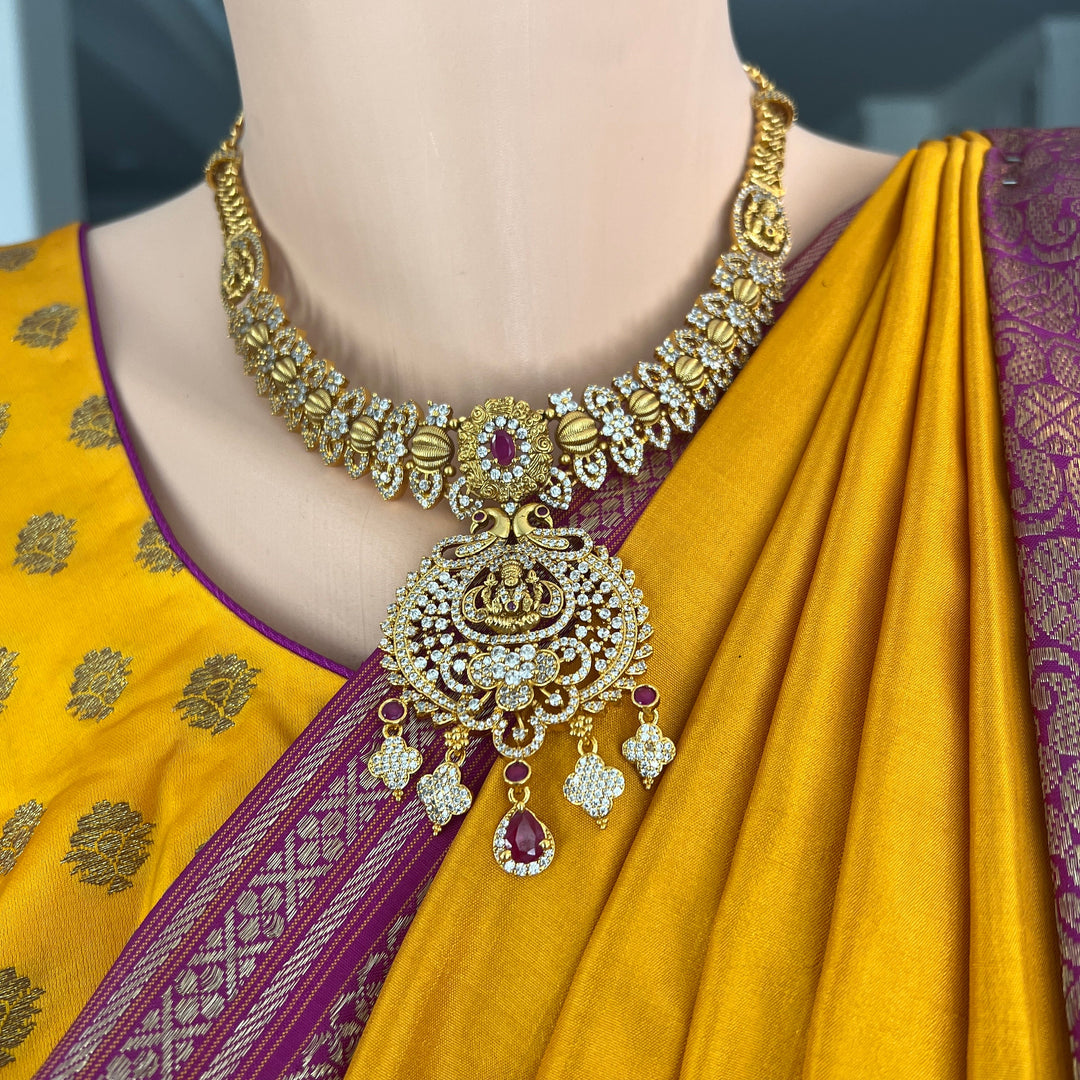Traditional ruby, emerald SET
