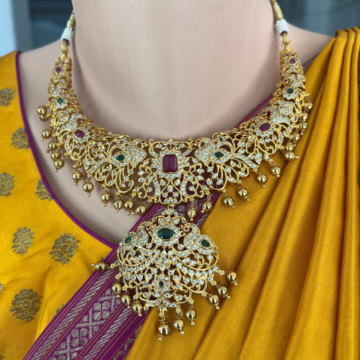 Traditional ruby, emerald SET
