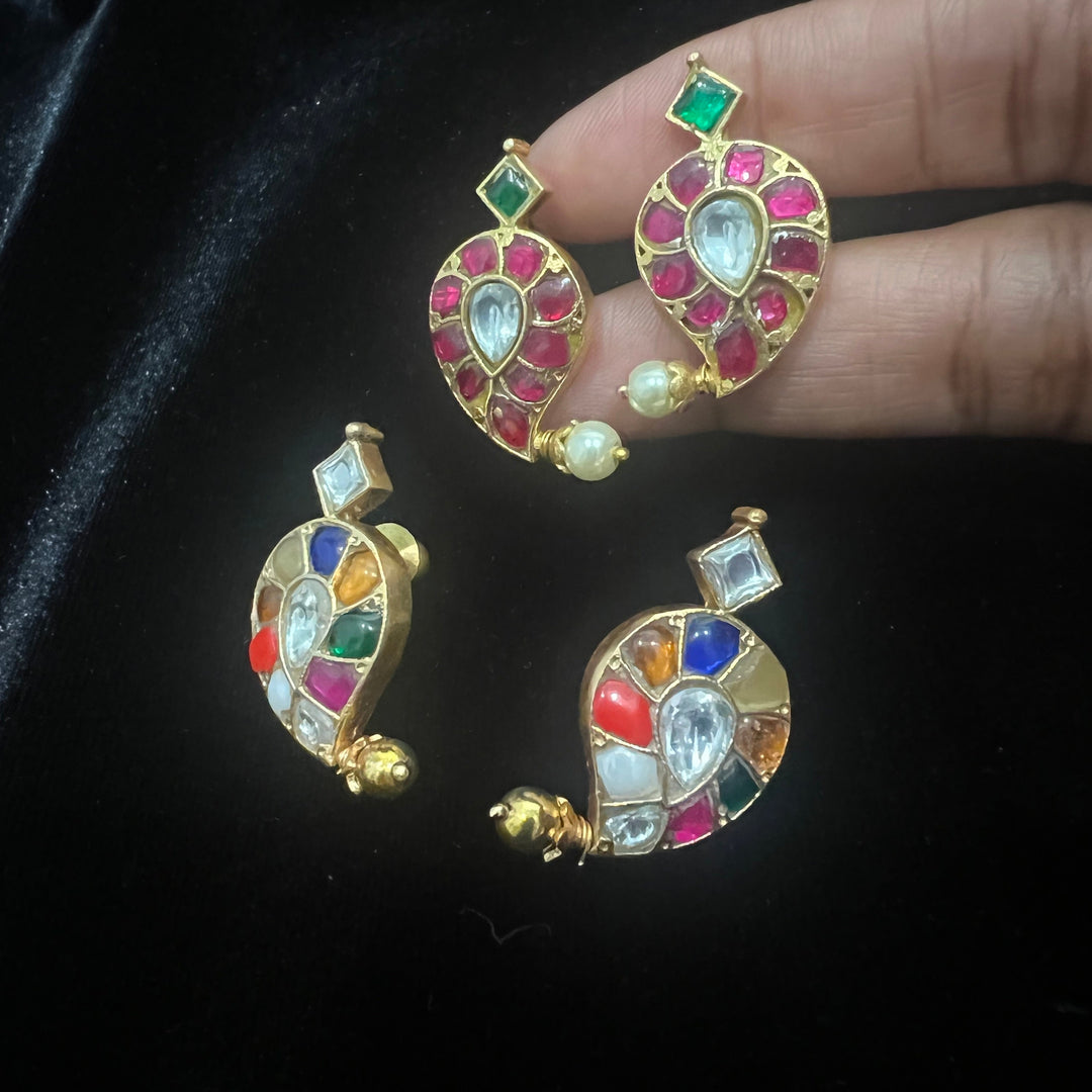 Mango Kundan studs