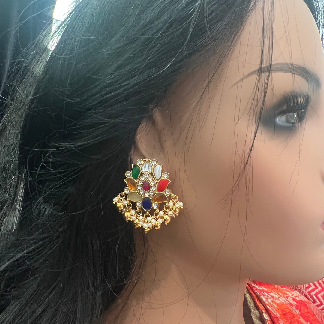 Navrathna earrings
