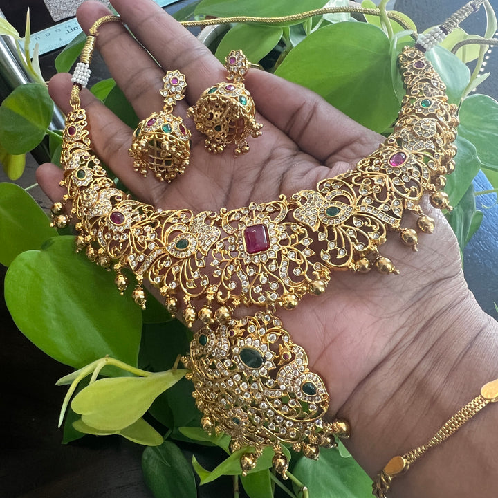 Traditional ruby, emerald SET