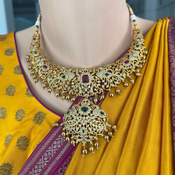 Traditional ruby, emerald SET