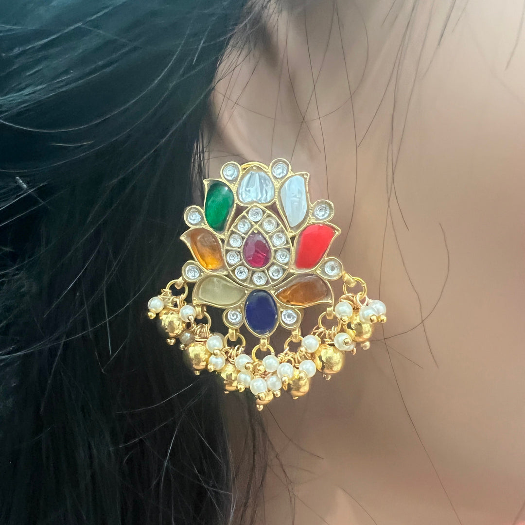 Navrathna earrings