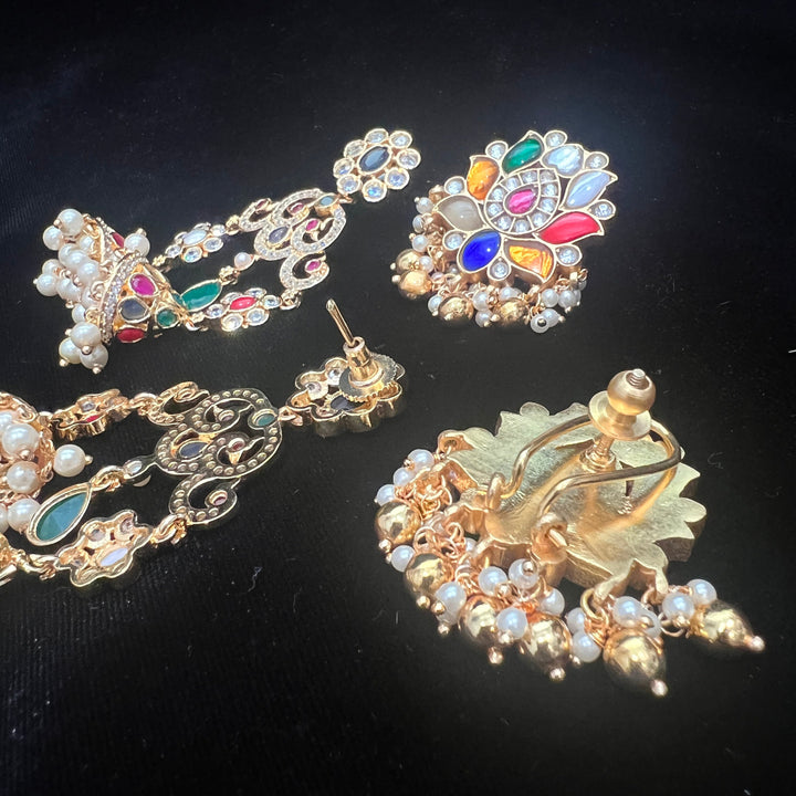 Navrathna earrings