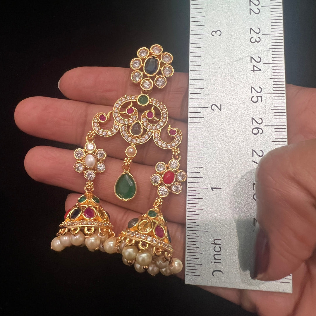 Navrathna earrings