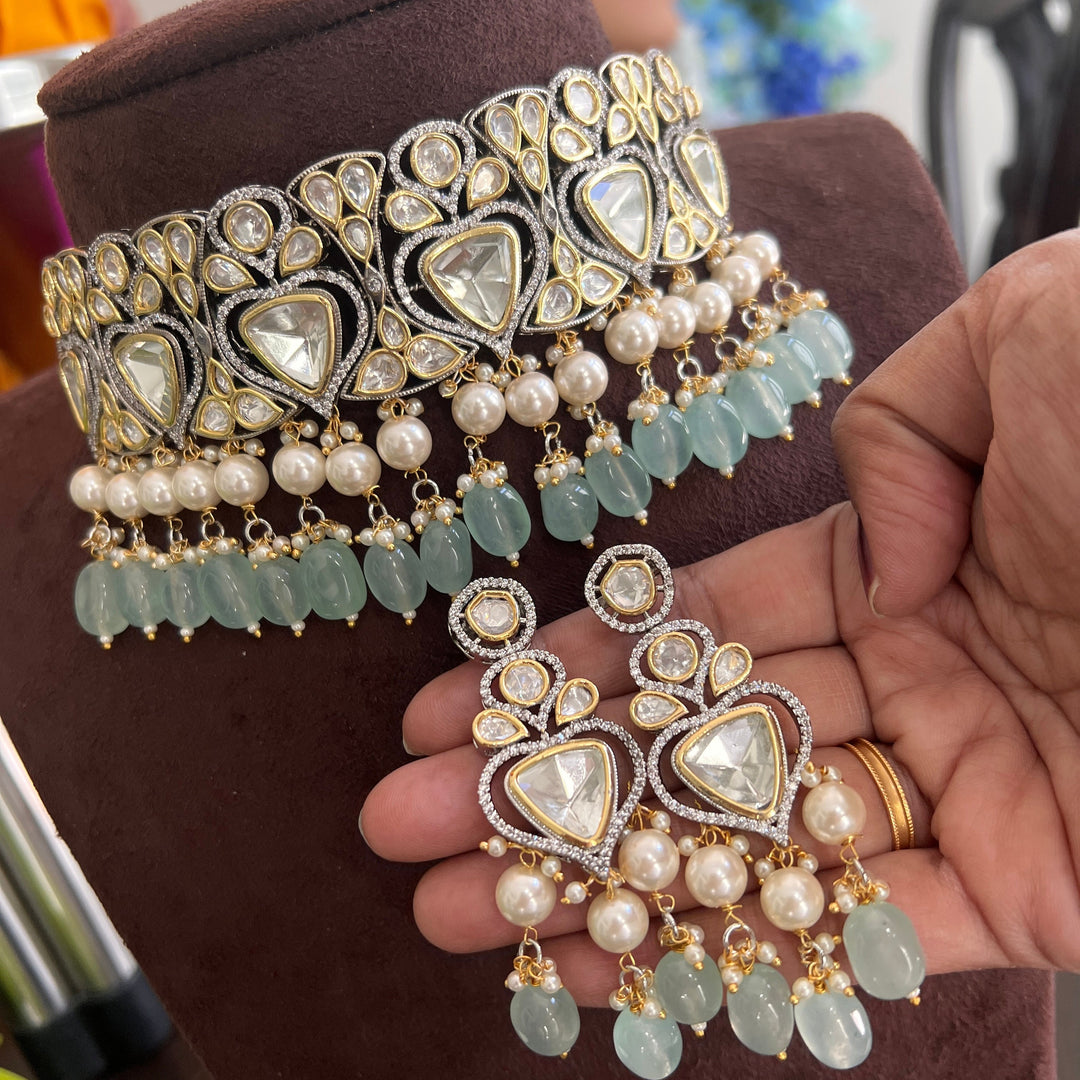 Teal color Mozonite SET