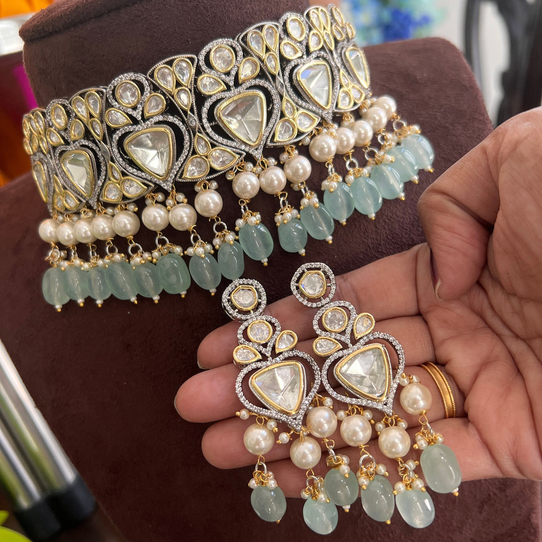Teal color Mozonite SET