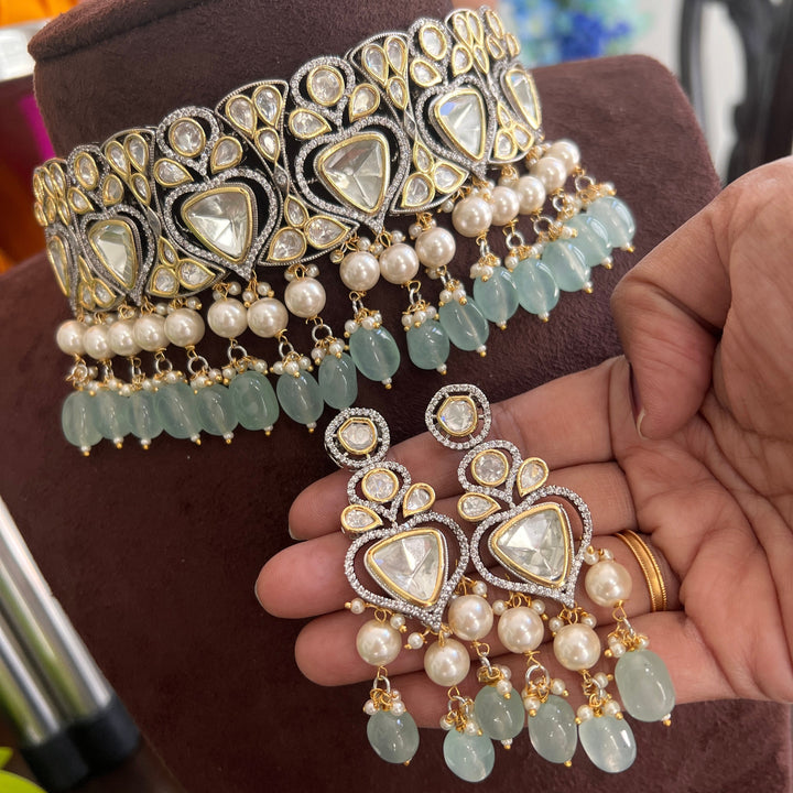 Teal color Mozonite SET