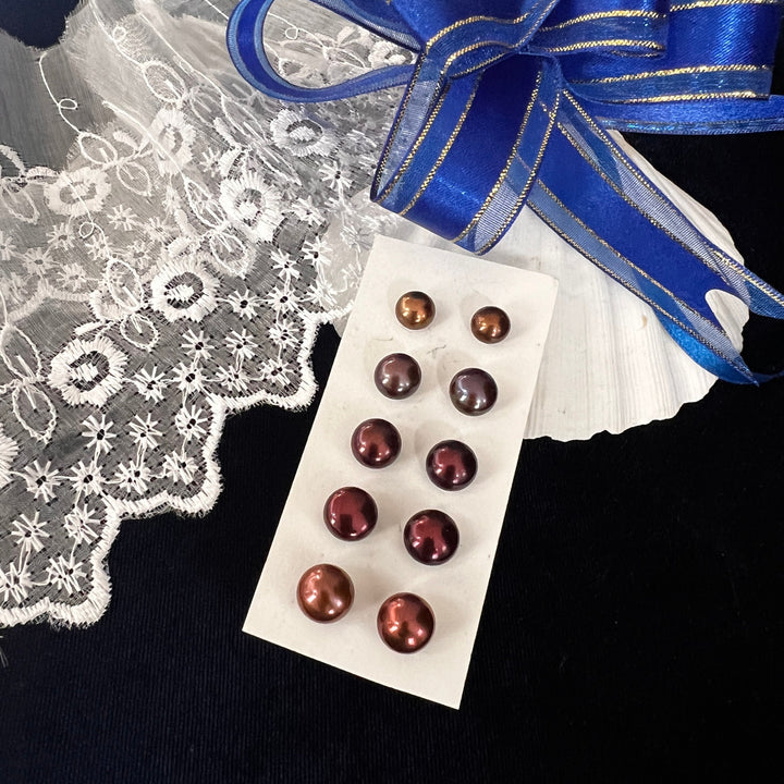 brown Freshwater Studs