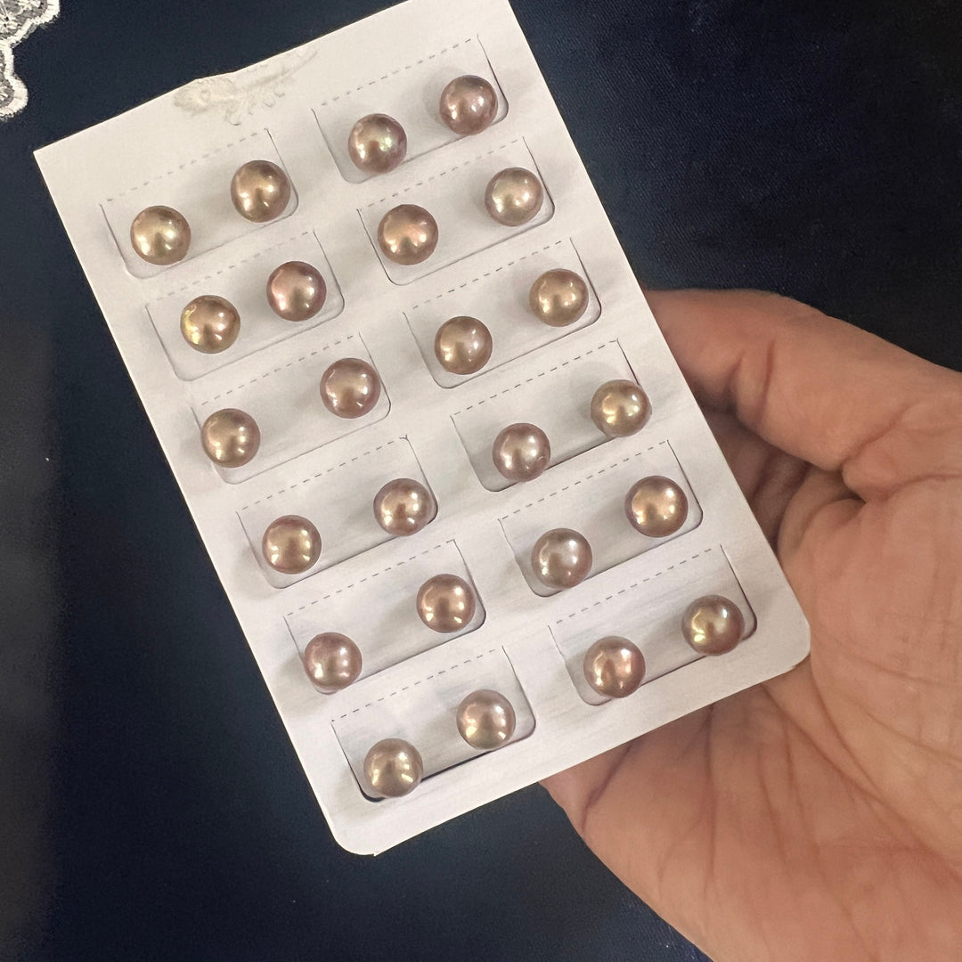 Golden Brown Pearl Studs