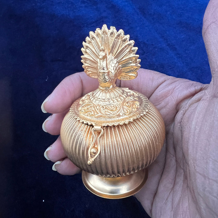 Peacock Kumkum Box