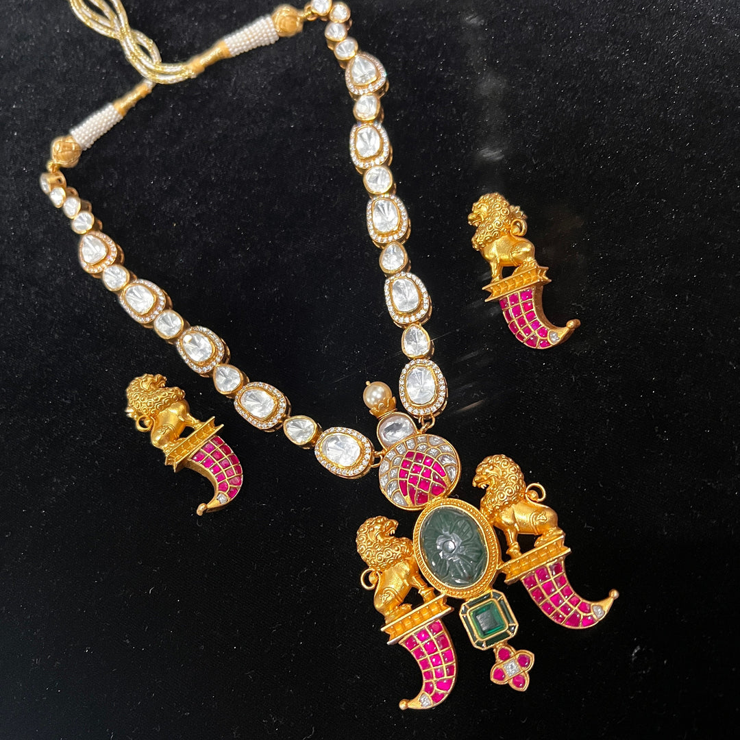 Moissanite Puligoru Necklace Set