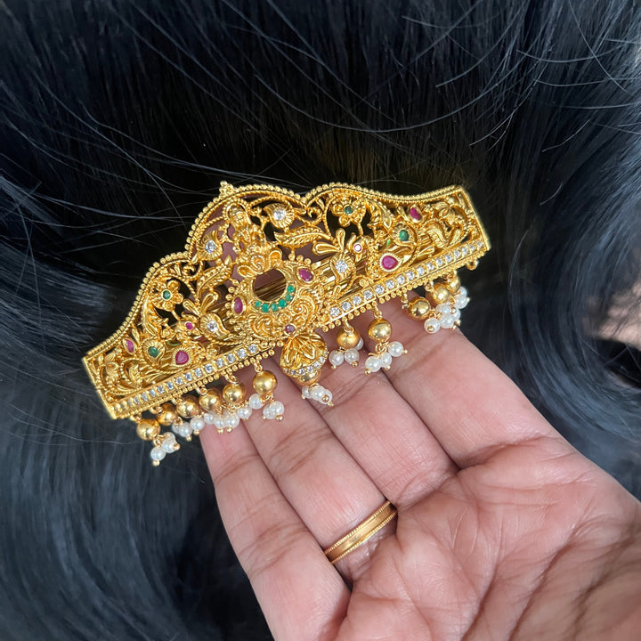 Lakshmi peacock hair clip