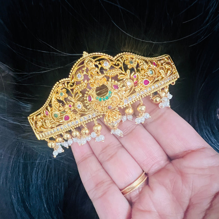 Lakshmi peacock hair clip
