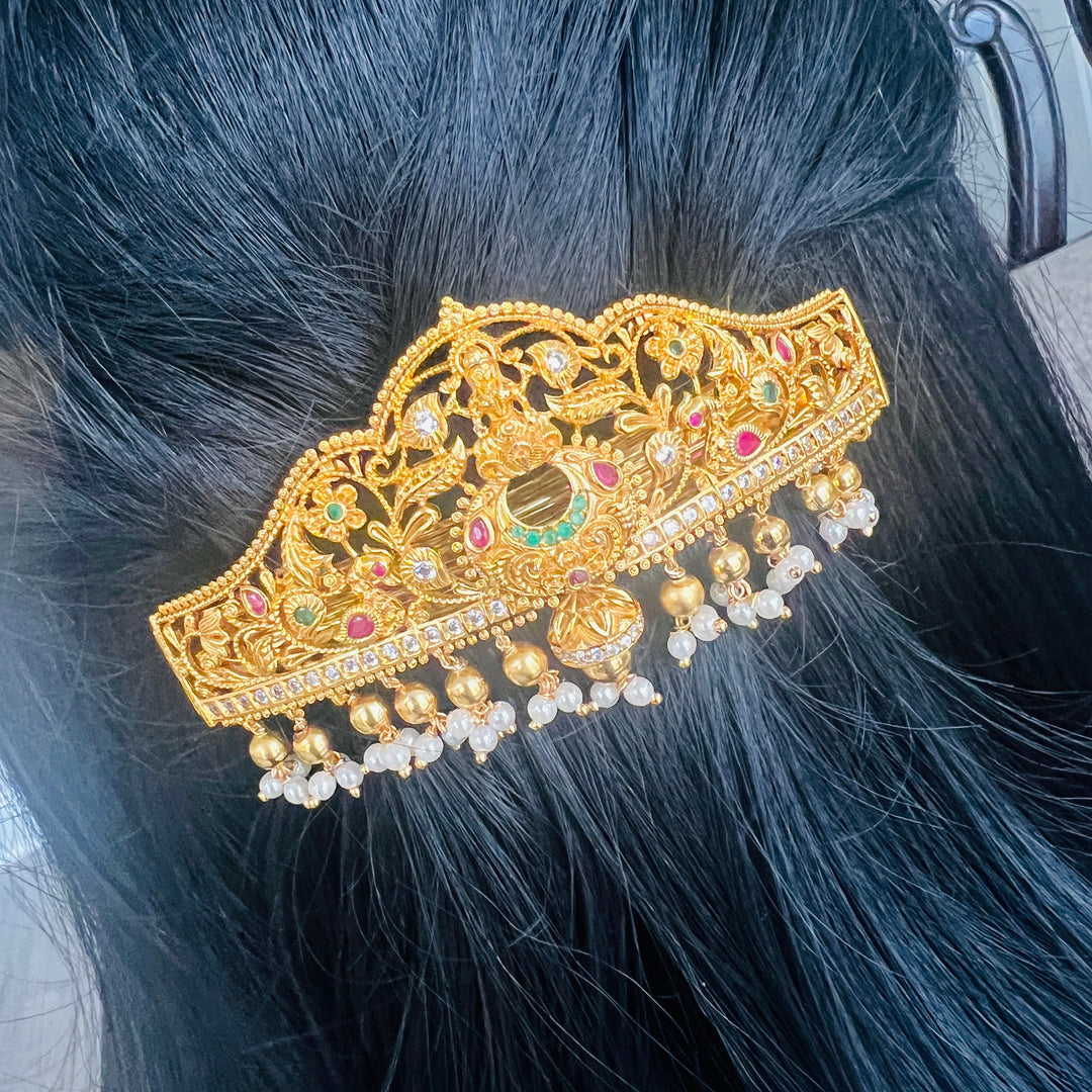 Lakshmi peacock hair clip