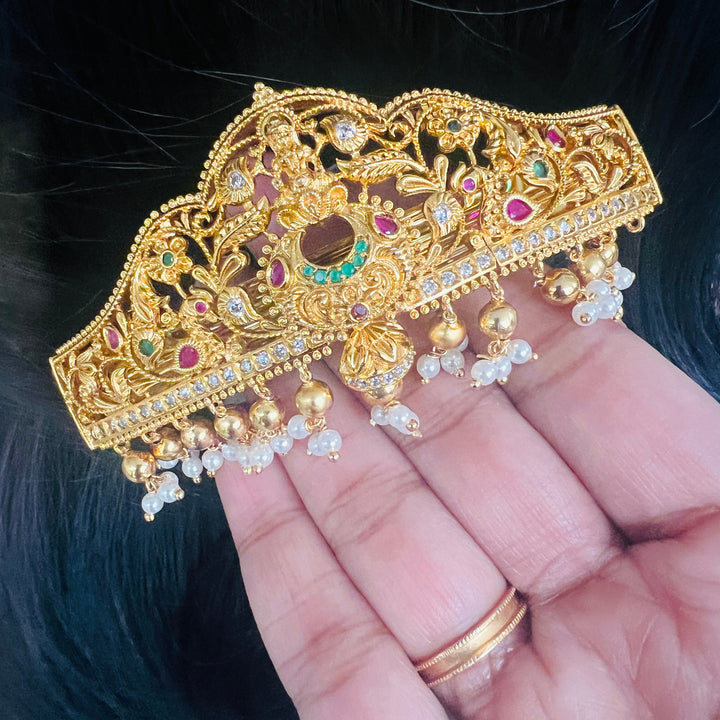 Lakshmi peacock hair clip