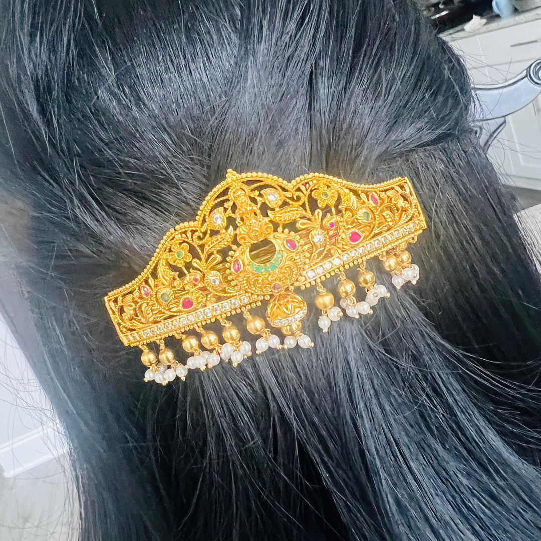 Lakshmi peacock hair clip