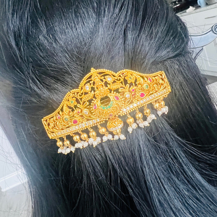 Lakshmi peacock hair clip
