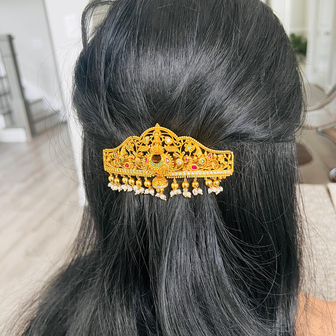 Lakshmi peacock hair clip
