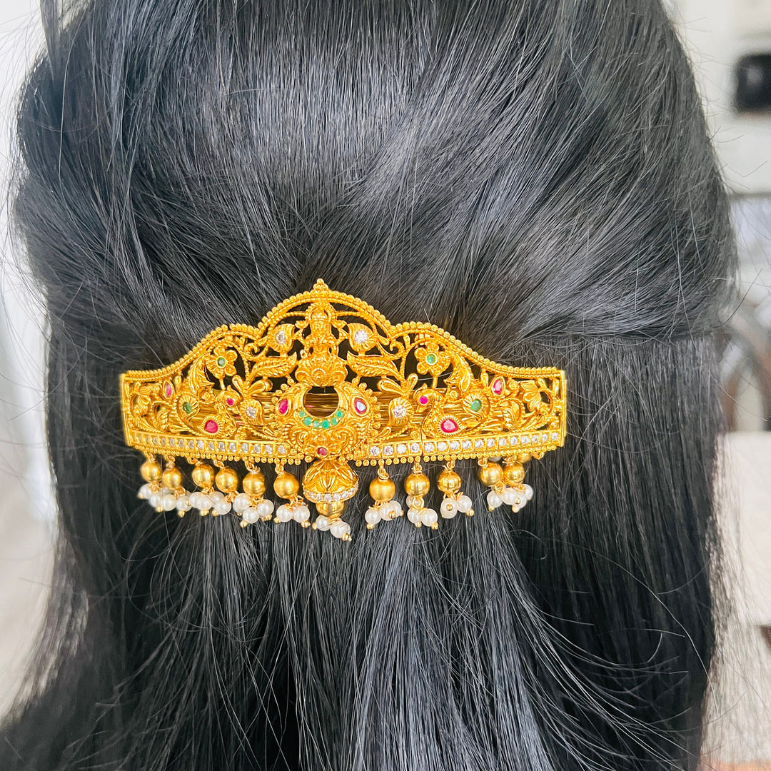 Lakshmi peacock hair clip