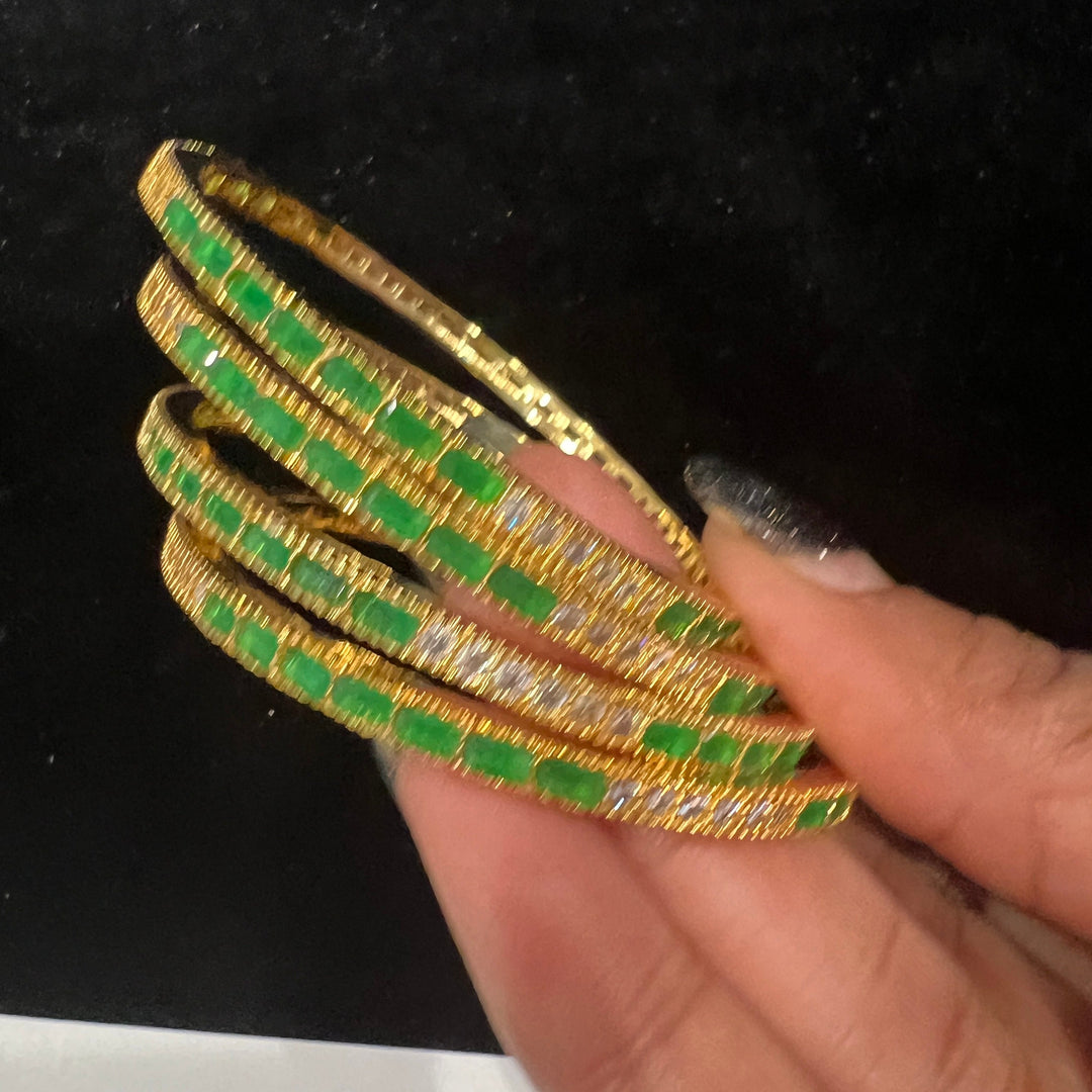 Kids green Bangles Set
