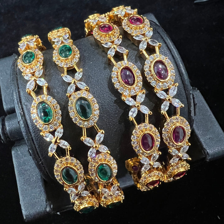 2.10 size Emerald Bangles
