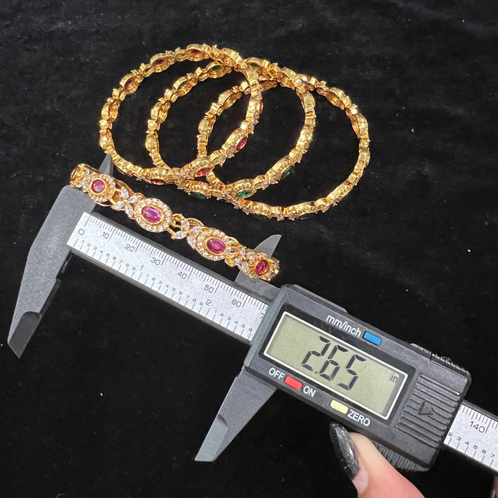 2.10 size Emerald Bangles