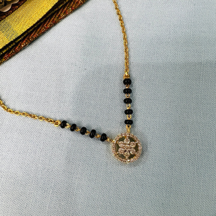 Silver CZ Black Beads