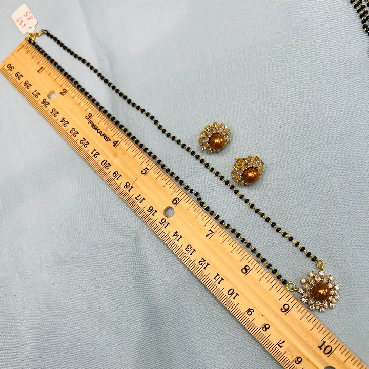 Pearl Silver Black Beads