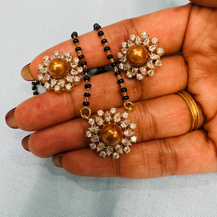 Pearl Silver Black Beads