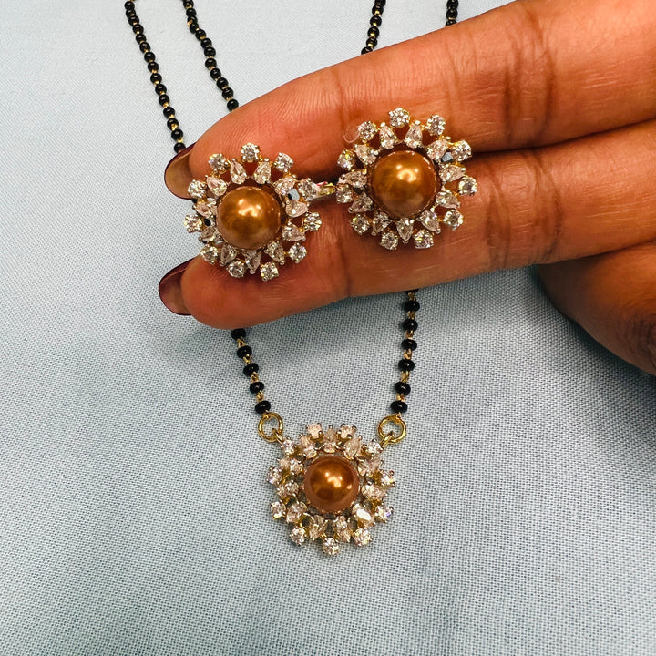 Pearl Silver Black Beads