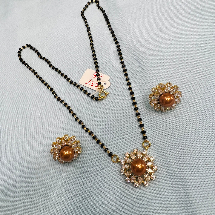 Pearl Silver Black Beads