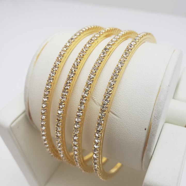 White Bangles Set